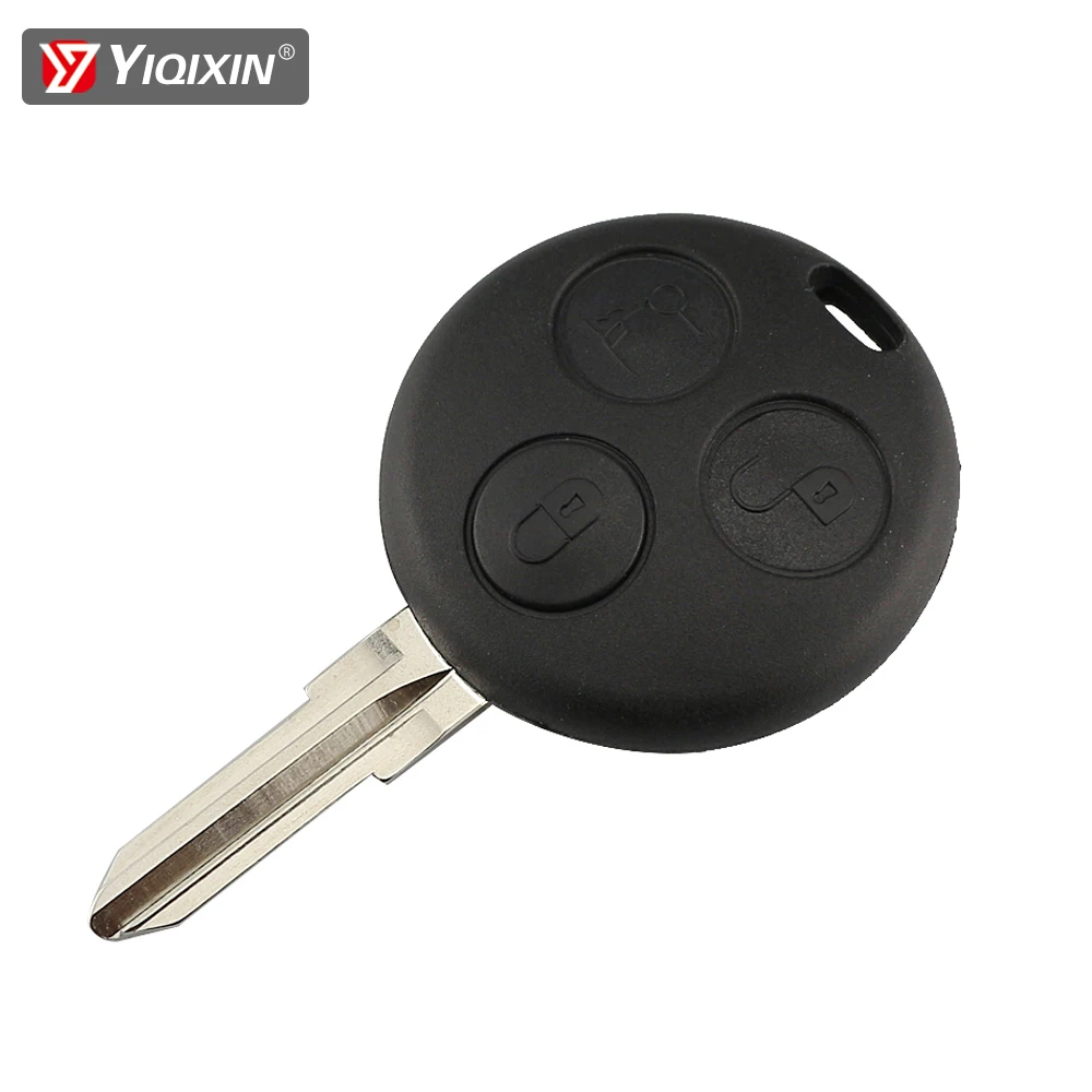 YIQIXIN 3 Button Remote Car Key Shell Cover Case For Benz Mercedes Smart Fortwo 450 Forfour 451 Roadster City Coupe Cabrio Blade