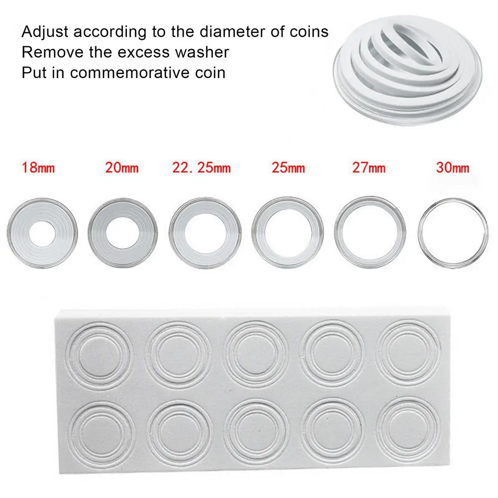 Banknotes and Coins Protection Storage Box, Small Organizer, Adequado para Armazenar 40 Coins, + 100