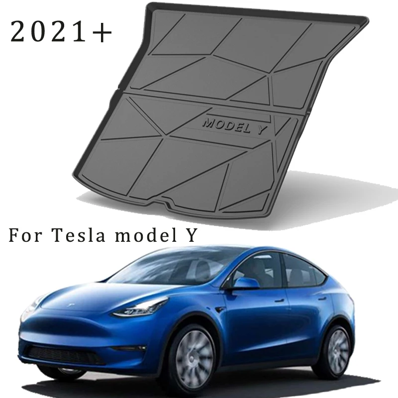 

Specialized Car For Tesla Model Y 2021 Waterproof Pads TPO Trunk Cargo Liner Floor Mat-All Weather Protection Carpet Accessories