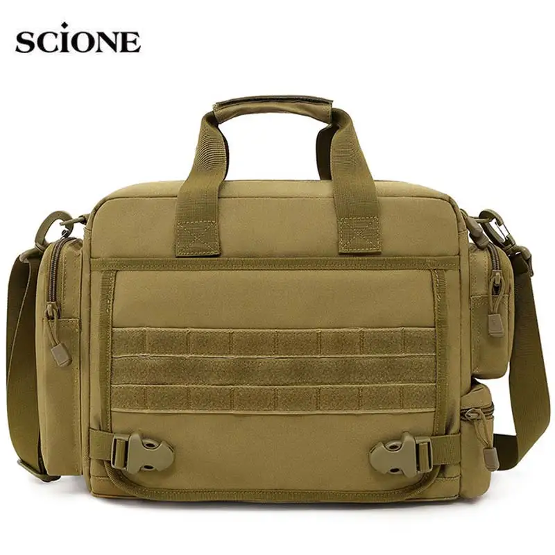 14 Zoll Laptop tasche taktische Taschen Tarnung Camping Wandern Schulter Reisen Outdoor Molle Tasche Sport Angeln Messenger Cross body