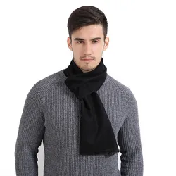 Bufanda suave y cálida para hombre, bufandas de Cachemira lisas simples a la moda, bufandas de alta calidad para hombre, color gris, negro y rojo, Otoño e Invierno