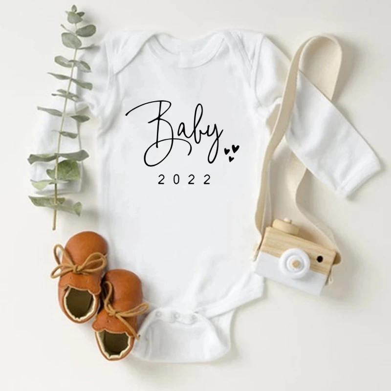 

Baby 2022 Baby Bodysuits Cute Autumn Cotton Newborn Baby Romper Body Baby Boys Girls Clothes Outfits Pregnancy Reveal Onesie