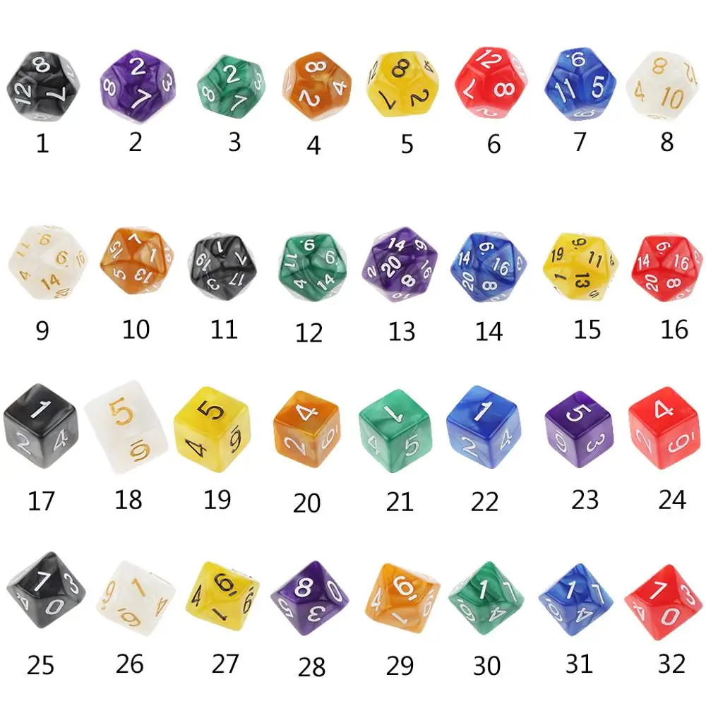 10pcs 20 Sided Dice Astrology Multifaceted Constellation Dice D20 Playing D&D RPG TRPG DND for Party Game Role Playing Game