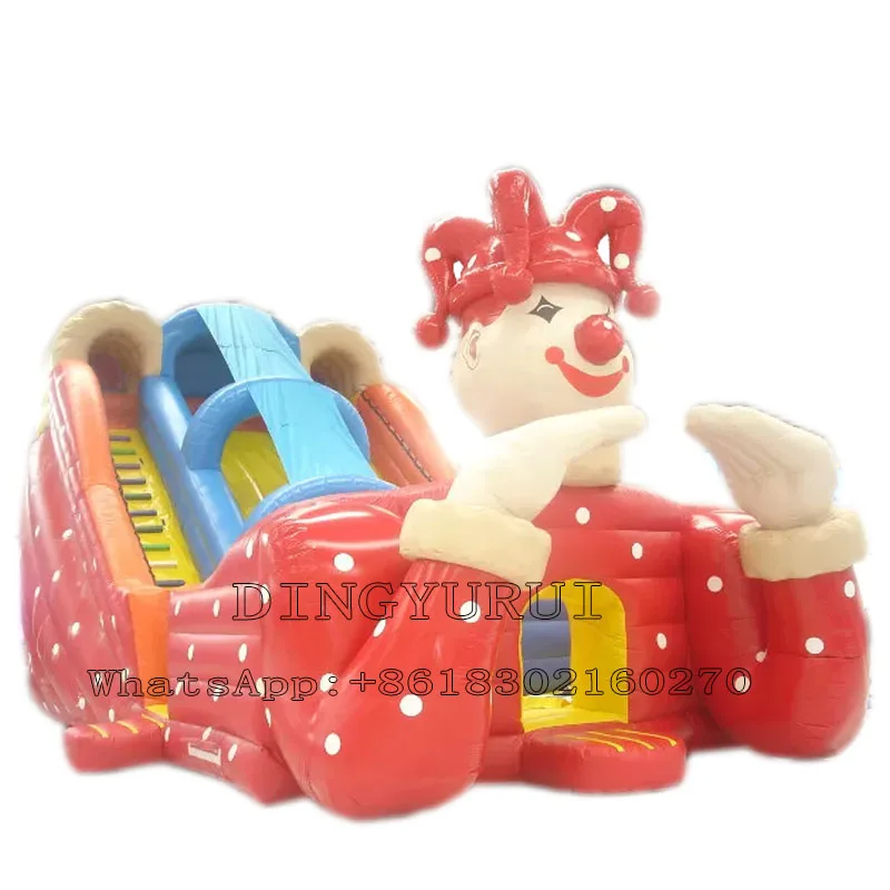 2020 New Model Outdoor Inflatable Slide Clown Inflatable Jumping Bouncer Game