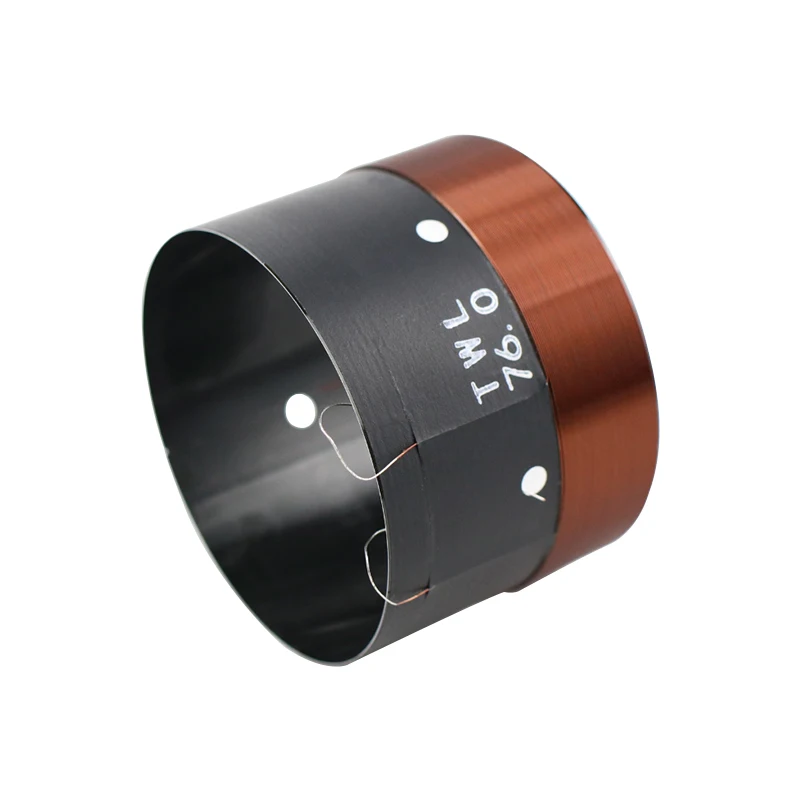 76 millimetri Contrabbasso Bobina 6Ohm Due Strati di Alluminio Nero di Scheletro Fili di Rame 500W-680W Ad alta potenza Bobina Per Woofer Altoparlante 2pcs