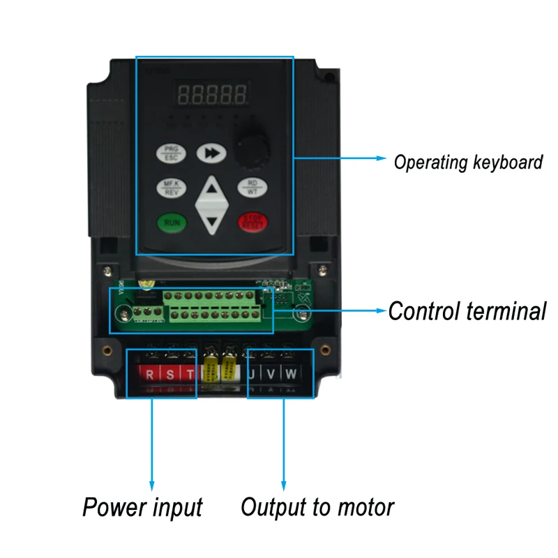 Imagem -03 - Inversores de Frequência Variável Vfd Conversor de Frequência de 110v para 220v Entrada Fases Saída de 110v