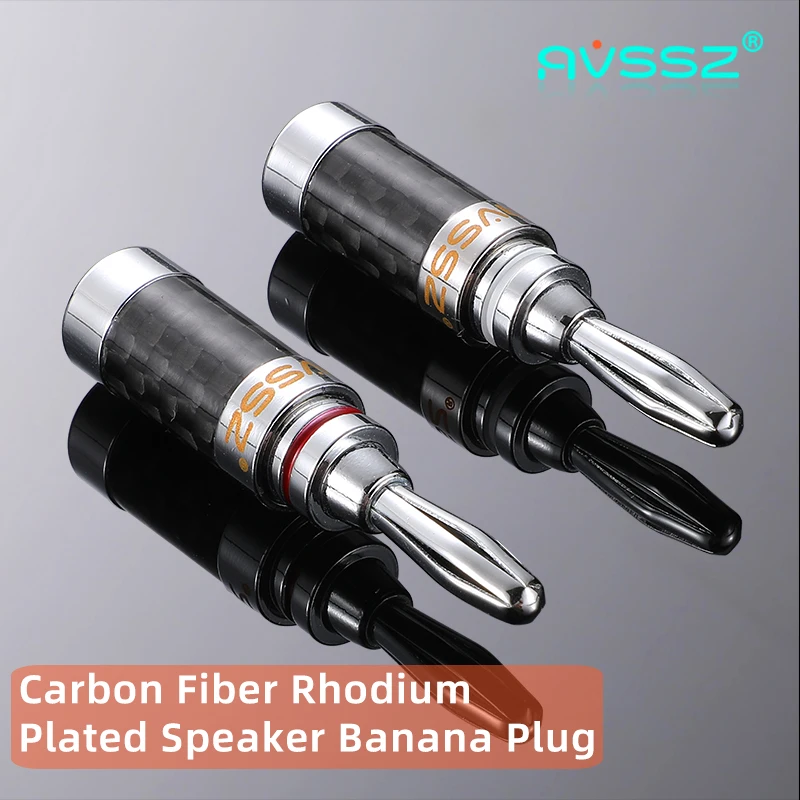 Z włókna węglowego Audio złącze wtykowe bananowe wszystkie metalowe Rhodium Plated głośnik wzmacniacz wtyczka złącze typu Banana Jack zacisk do 4mm kabel