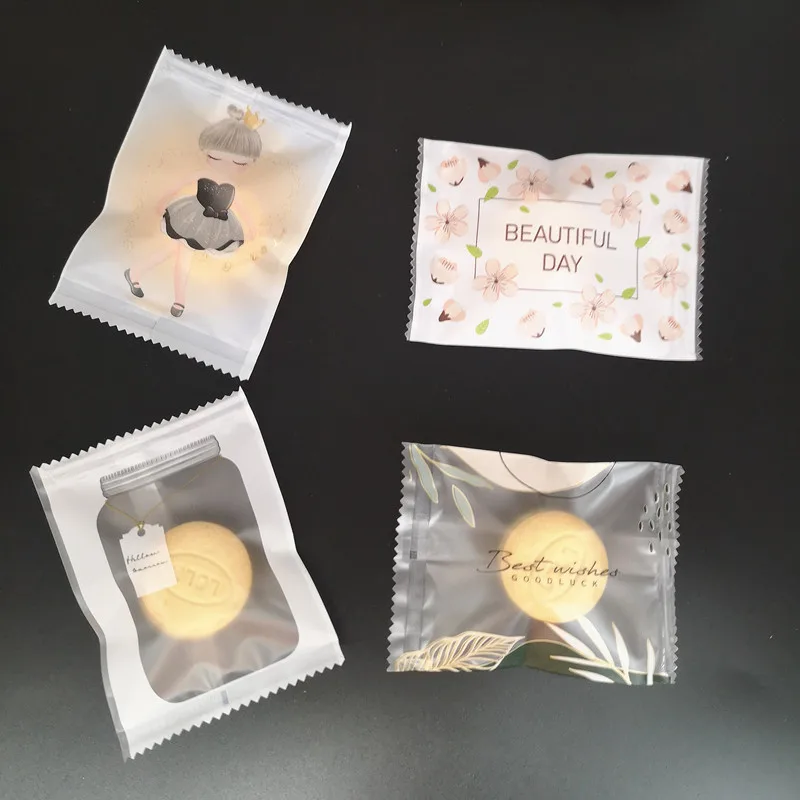 Heat Seal Cartoon Bag For Biscuit Cookies Candy Bread Baking Jewelry Fruit Tea Party Gift Packaging Bags Wedding Birthday 7x10