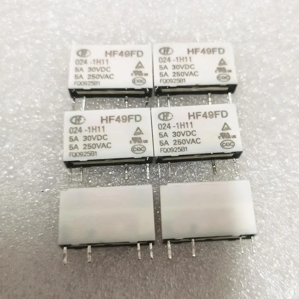 20PCS/LOT Relay  HF49FD HF49FD-005-1H11 HF49FD 012-1H11  HF49FD 024-1H11  HF49FD-024-1H11   5VDC 12VDC 24VDC 4PIN 5A