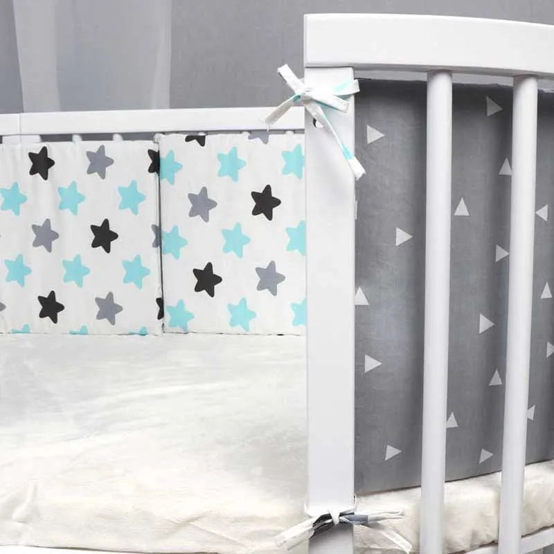 Lit de bébé avec pare-chocs imprimé 130x30CM, protection Double face détachable autour du berceau pour nouveau-né, décor de chambre d'enfants, clôture de lit pour nouveau-nés