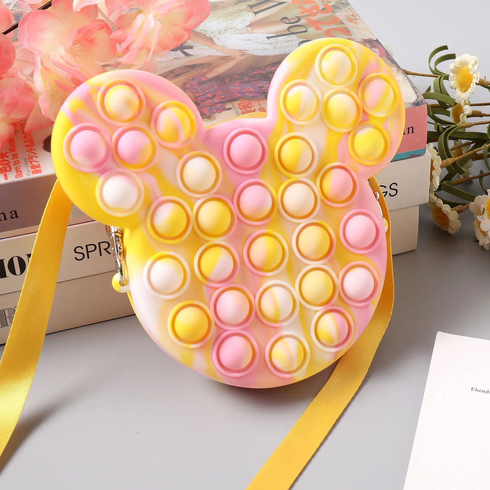 Coin Purse Finger Toys Pops Its Simple Dimple Anti Stress Toy Push Bubble Stationary Bag Poppit Finger Reliver Stress Toys