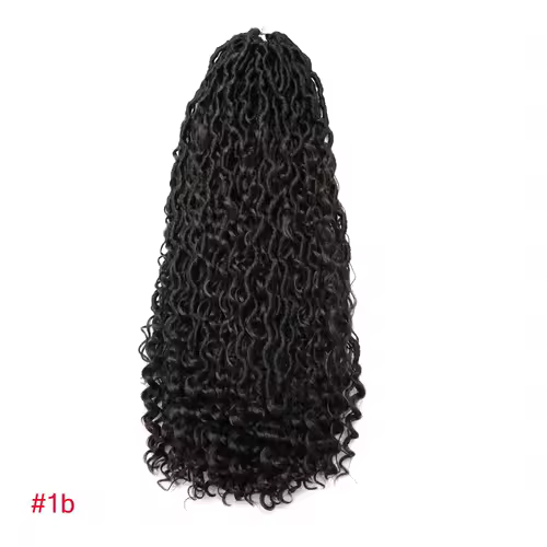 Synthetic Goddess Locs Crochet Hair Braids Curly Faux Locs Braiding Hair Extensions Wig For Women Black Hippie Boho Style - Image 7