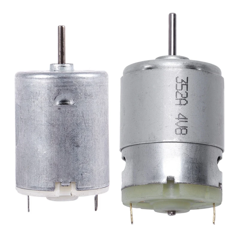 8000rpm 9v 68ma alto torque magnético cilíndrico mini dc motor prata & rs380 dc 1.5-18v 30000rpm micro-motor