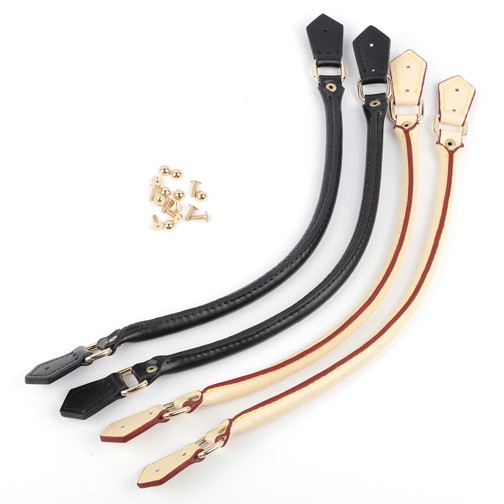 2PCS Genuine Leather Shoulder Strap Handles Replacement Accessoies for Women DIY Handmade Handbag Shoulder Bag