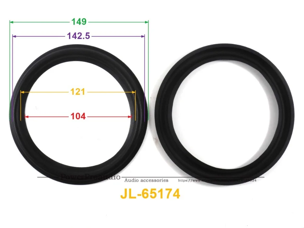 New 10 pcs /lot = 5 Pair 6 inch Woofer Repairable Parts / Speaker Rubber Surround  ( 149mm / 142.5mm / 121mm / 104mm )