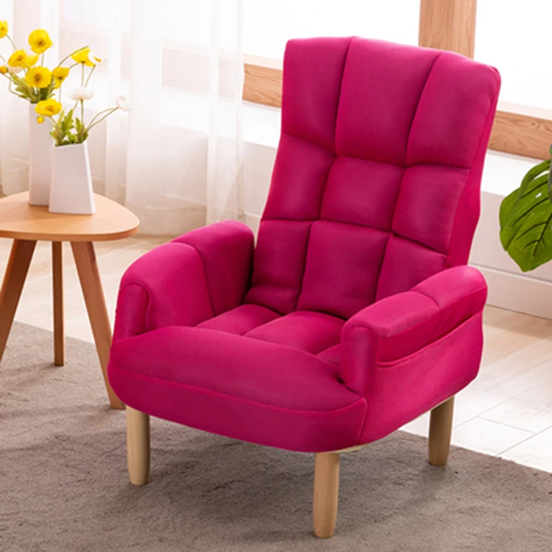 

Modern sofas for living room Chair for leisure single fabric Folding sofa chairs balcony lunchbreak chaise lounge Home furniture