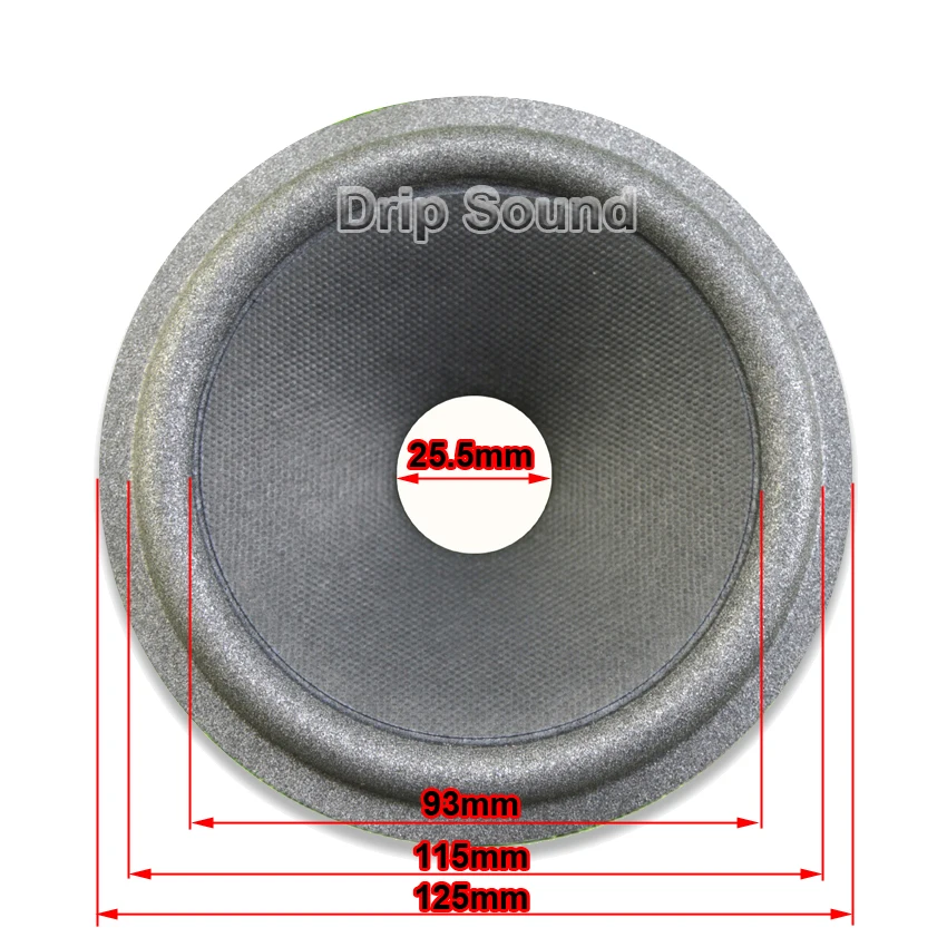 2 قطعة 6.5 "بوصة OD125mm/4.92" ID25.5mm/1.00" المتكلم رغوة حافة دروب ورقة مخروط حوض تهتز الحجاب الحاجز مكبر الصوت إصلاح أجزاء