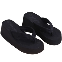 2022 New Summer Soft Women Sandals Thong Flops Platform Slippers Beach H37A