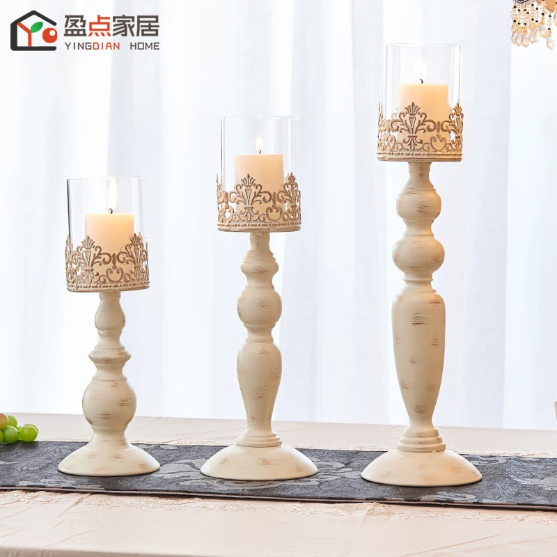 

Candlestick Candlelight Props European-Style Romantic Home Retro Candlestick Feather Decoration Table Aromatherapy Candle Holder