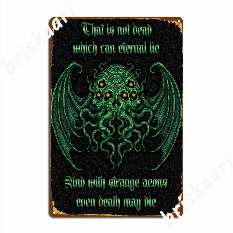 Cthulhu Is Not Dead Metal Sign Wall Pub Plaques Club Bar Vintage Tin Sign Poster