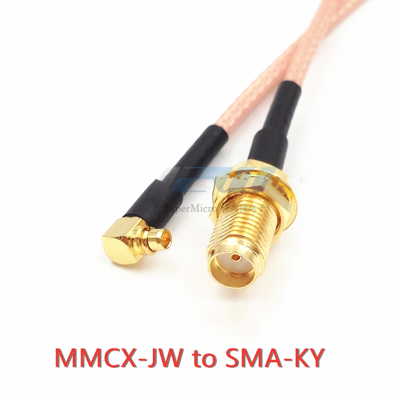 MMCX-J Curved Male to SMA-K-J Female Male, RG316 Line, SMA para mmcx J Extension Cable