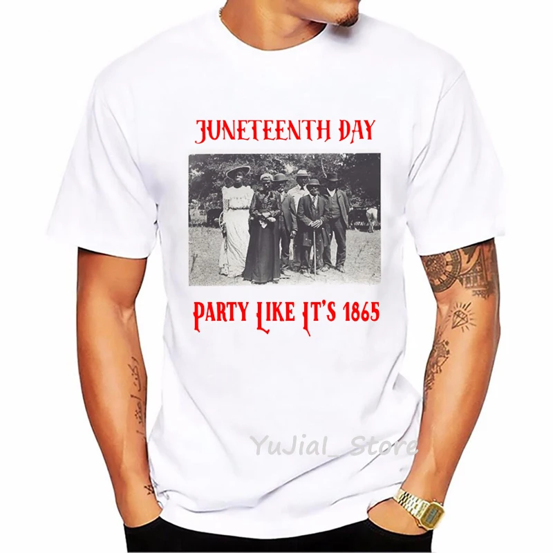 Vintage Tshirt Men'S Clothing 2024 Juneteenth My Independence Day Graphic Print T-Shirt Homme Black Boy Melanin T Shirt Hombre