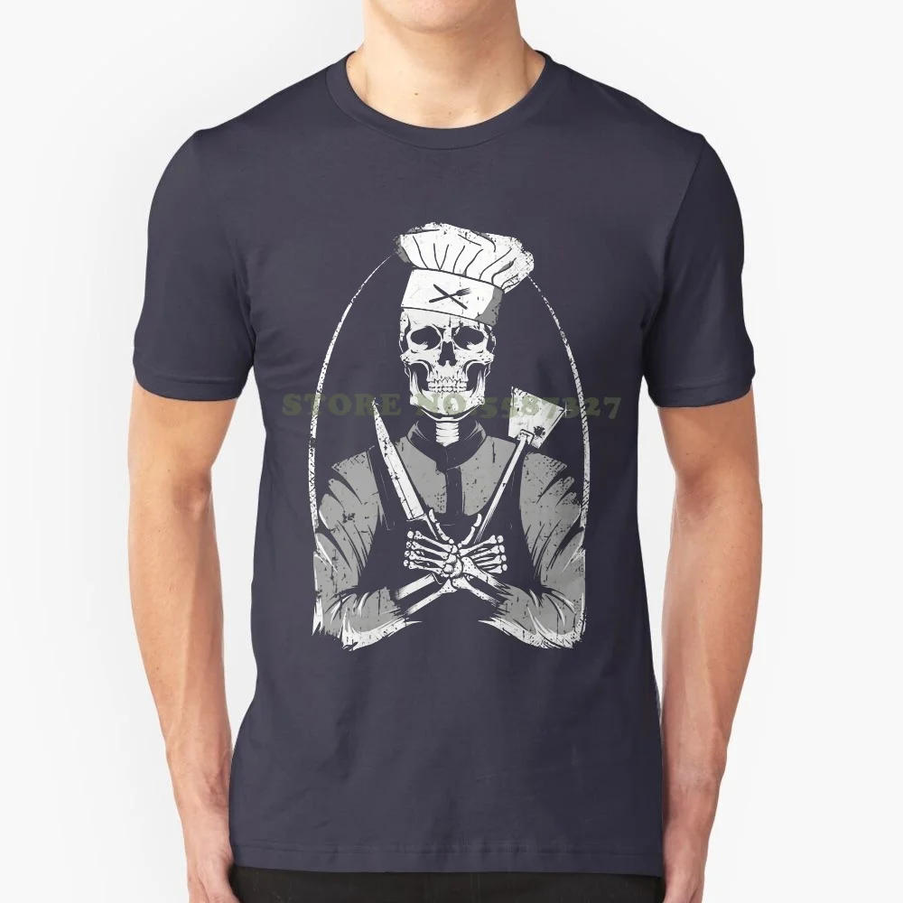 T Shirt Skull Cook Skull Cook Chef Chef Cooking Black S M L Xl Xxl T Shirt Men High Quality Tees