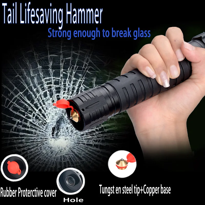 Upgrade 10000mAH Powerful XHP160.2 Flashlight 16-Core LED Self Defense Electric Torch USB Rechargeable Zoom Flash Light