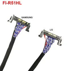 FI-RE51P 2ch 8-bit lvds cable 55cm for LG Samsung AU Chi Mei Sharp 51pin 2ch 8bit connector