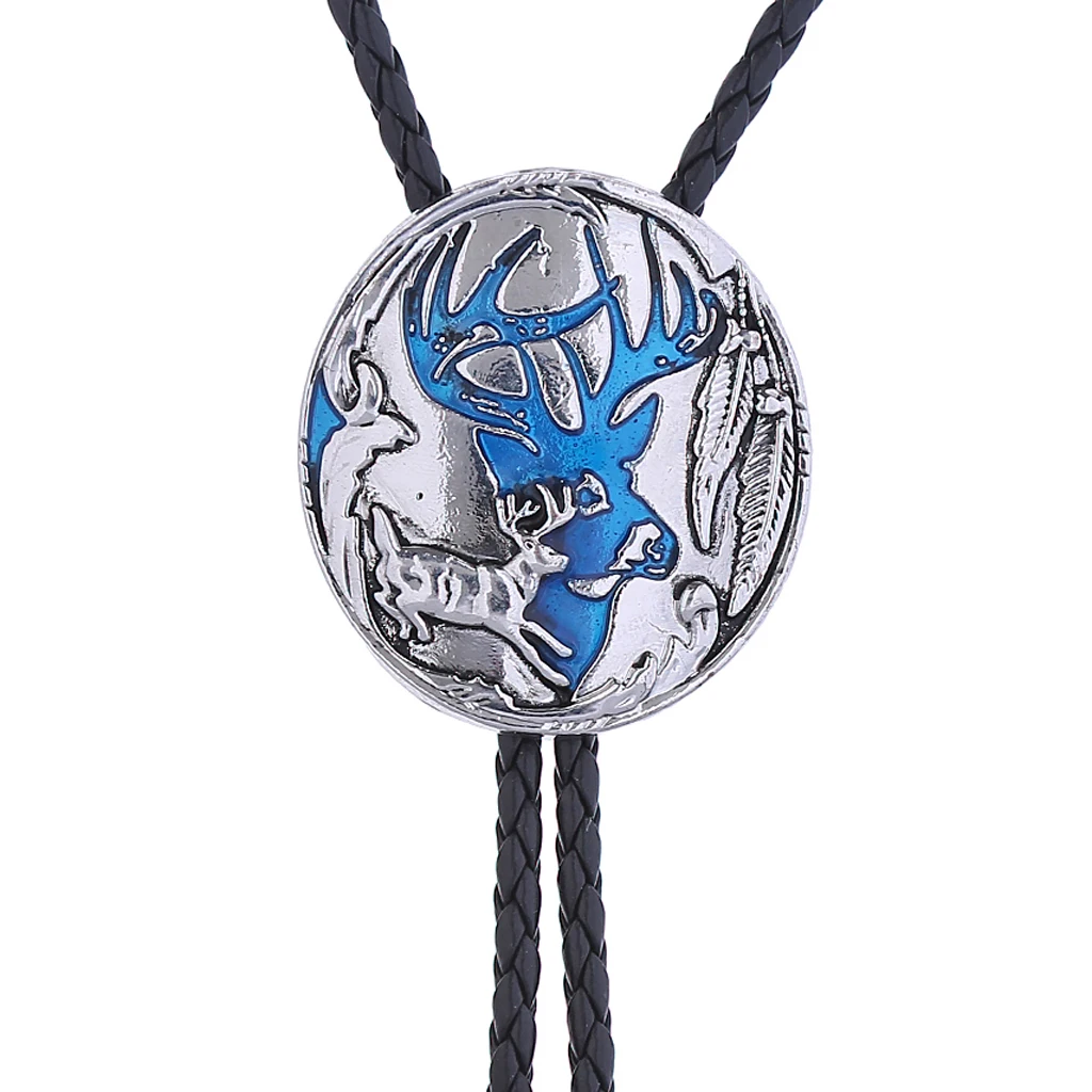 Animal Elk Leather Cord Necklace for Men, European and American Style, Animal Tie, Fashion, New Style