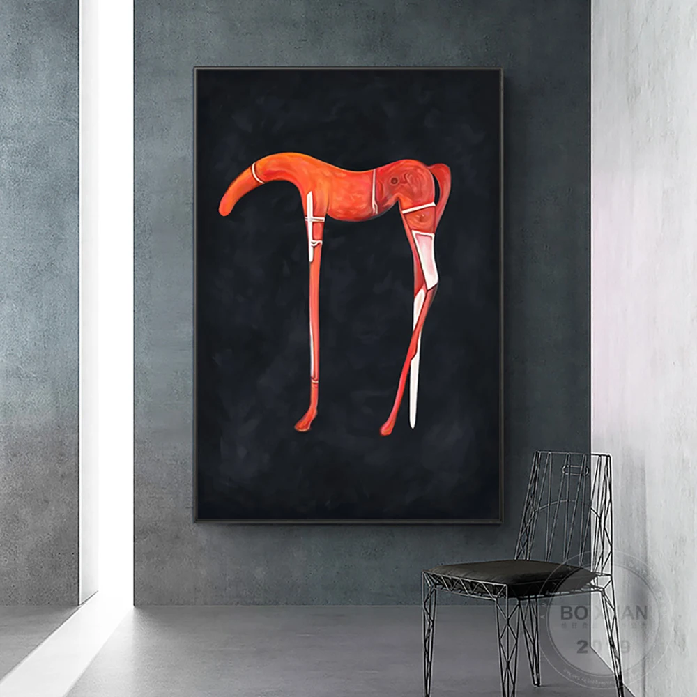 

100%Hand Painted Animal Abstract Horse Oil Painting On Canvas Home Decoration Handmade Large Abstract Wall Art Picture Unframed