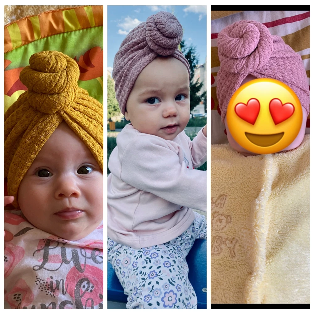 New Solid Knit Baby Headband Hat Soft Children Turban Infant Toddler Newborn Baby Cap Headwraps for Baby Girls Hair Accessories