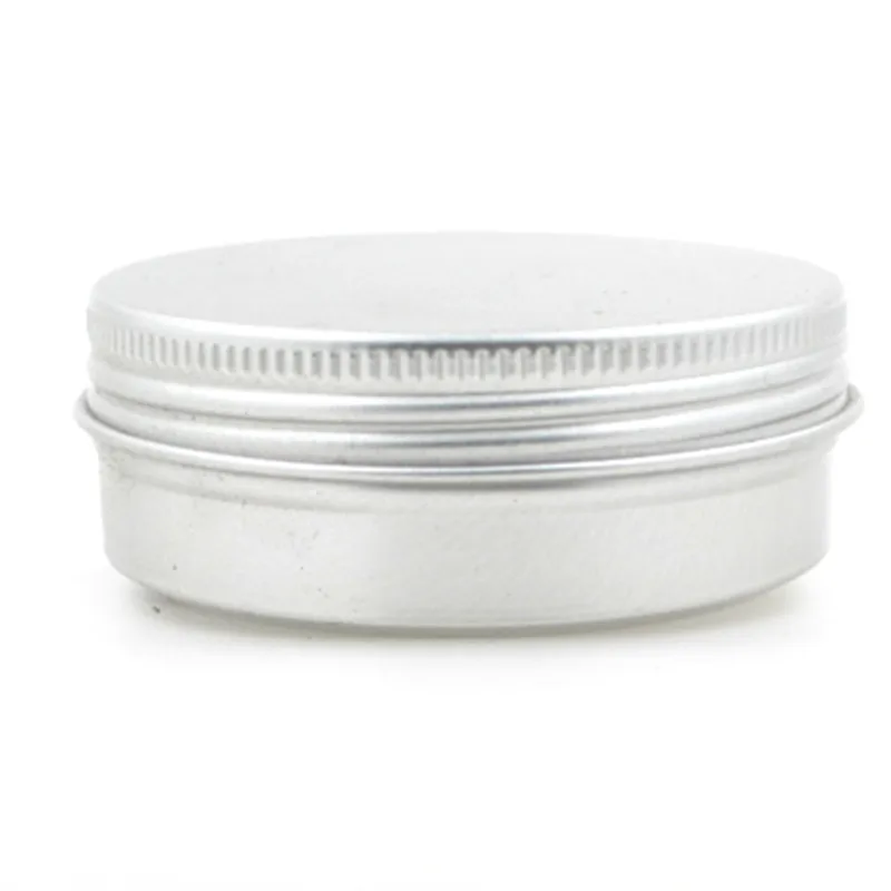 100ml/g 120g/ml 150g 200g /ml 250g/ml Aluminium Tins pot,case containers with screw thread window lid  for Lip Balm Gloss Candle