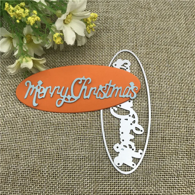 Merry Christmas Metal Cutting die keychain shaker Heart Paper Key Chain Scrapbook Paper Craft Card Punch Art Knife Cutter