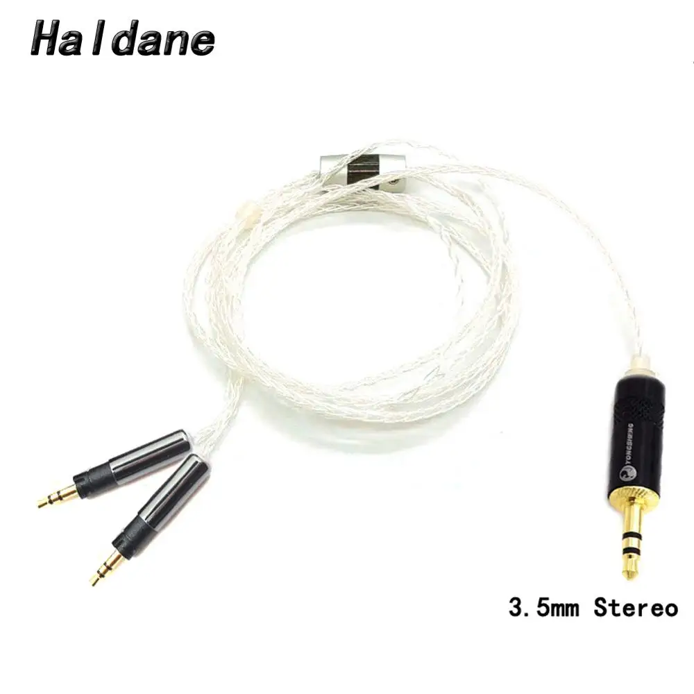 Free Shipping Haldane 3.5mm Stereo 8 Cores 7N OCC Silver Plated R70X  Headphone Upgrade Cable for ATH-R70X R70X headphones