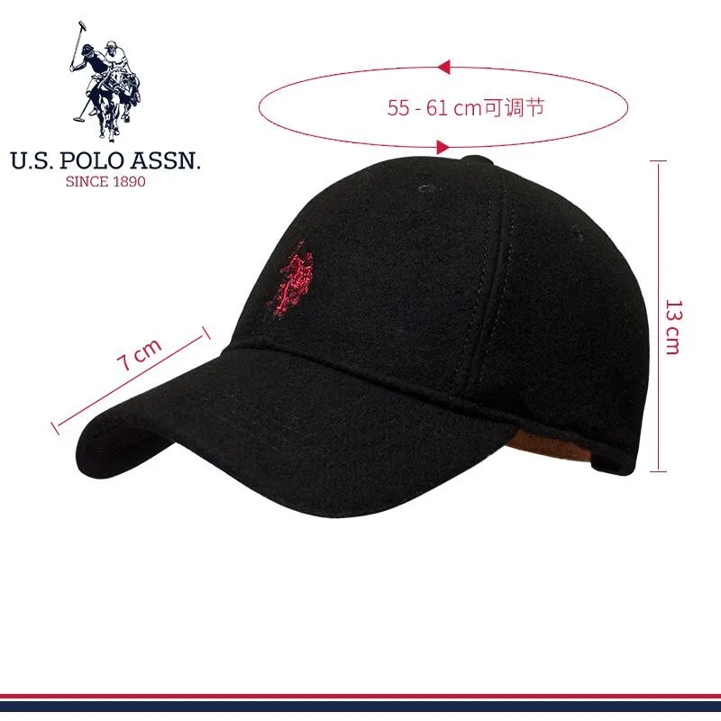 U.S.POLO ASSN. Woolen Baseball Cap Fashion Luxury Men\'s and Women\'s Autumn and Winter Warm Hat