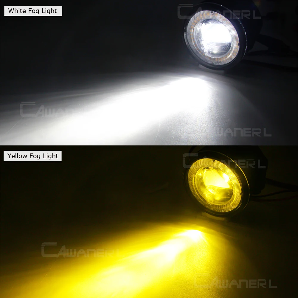 2in1 Function Car LED Fog Light Assembly Angel Eye DRL Daytime Running Light 30W 8000LM 12V For Mazda MPV II (LW) 1999-2006