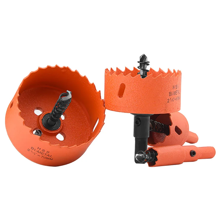 1PCS Bi Metal Hole Saw 16-250Mm HSS Drill Bit Arbor Pilot Kayu Logam Plasitc Cutter