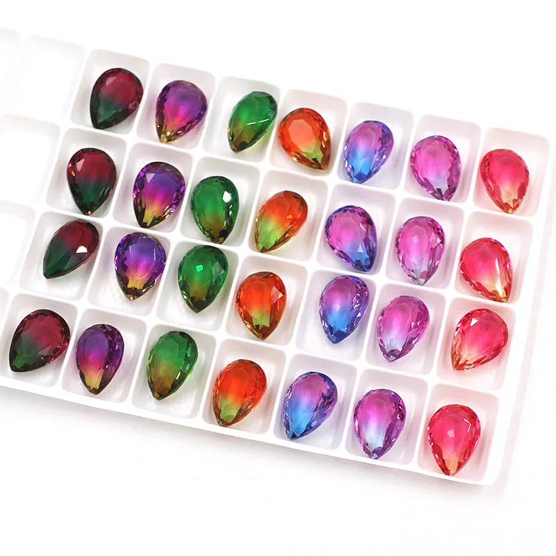 Jewelry Making Glass Crystal Strass Teardrop Shape Pointback Rhinestones Diy Nail Art/Clothing Accessories