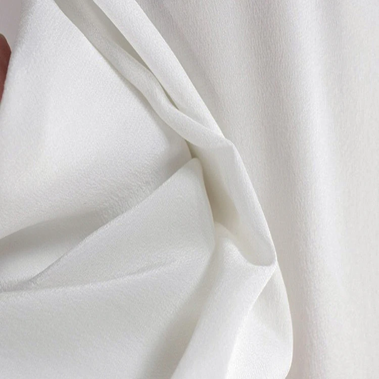 By the Yard 100% Silk Nature White Undyed 16 momme 140 width Silk Crepe de Chine White  Dress Fabric  for Dyeing and Painting