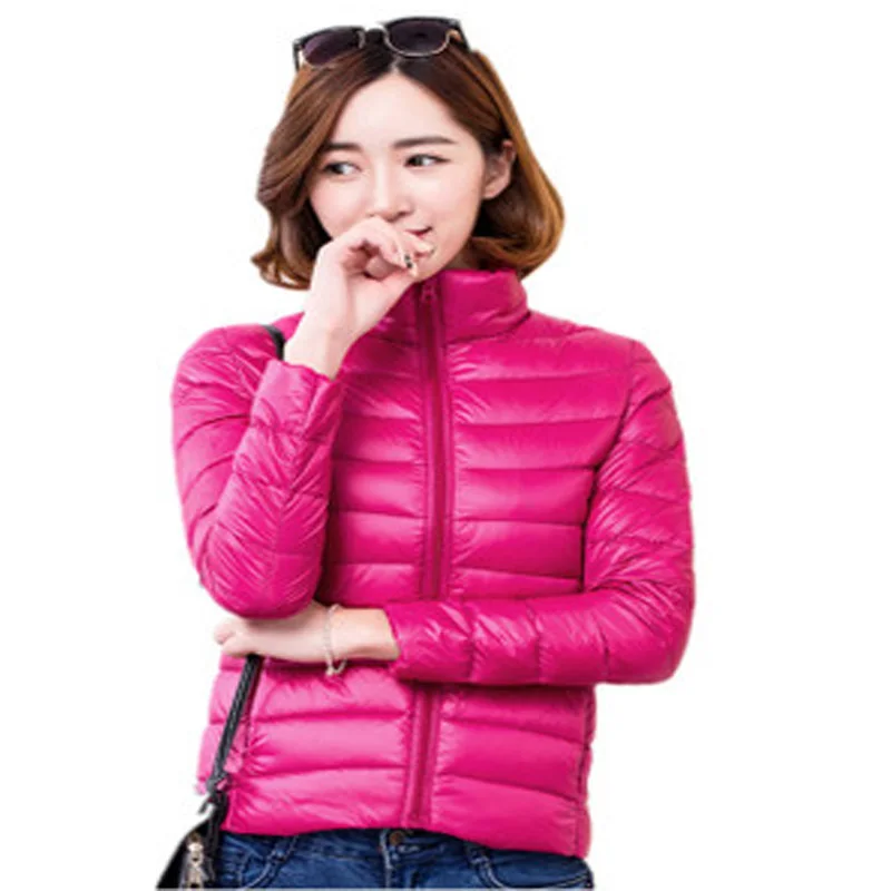 Winter Women Ultralight Thin Down Jacket White Duck Down Hooded Jackets Long Sleeve Warm Coat Parka Female Portable Outwear