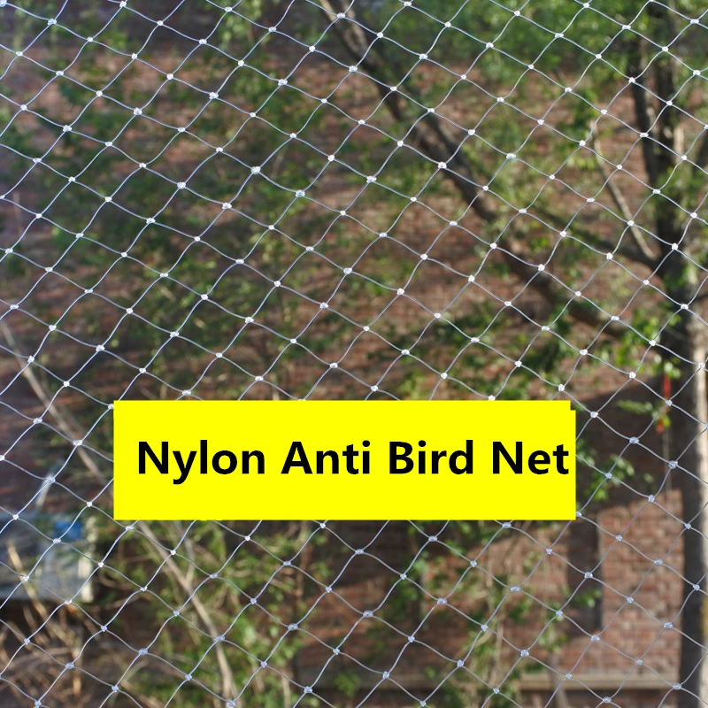 Nylon Anti Bird Net Netting Mesh For Fruit Crop Plant Tree Bird-Preventing Netting Light Blue