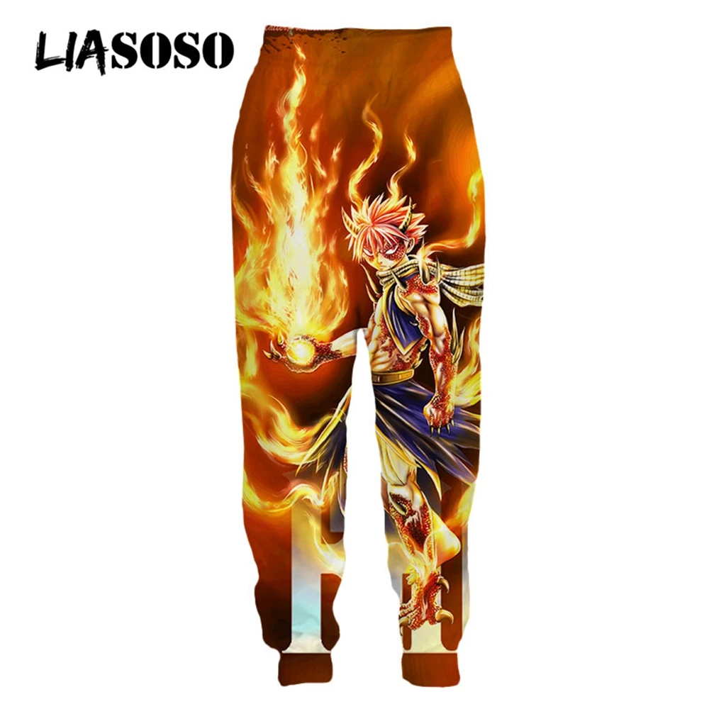 LIASOSO 3D Print Anime FAIRY TAIL Many Face Sweatpants Casual Streetwear Harajuku Trousers Jogging Women Men's Oversize Clothes