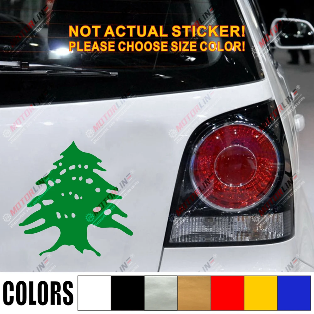 Cedar Of Lebanon National Flag of Lebanon Car Truck Decal Sticker Vinyl Die cut no background, You choose size and color!