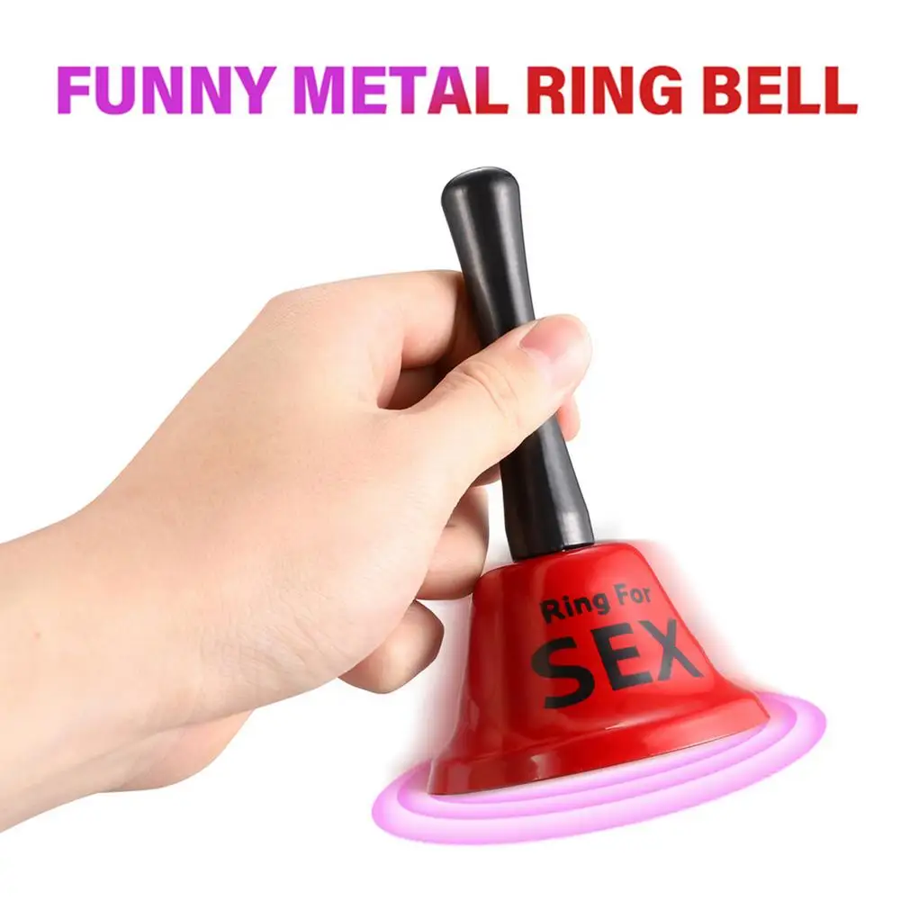 1pcs Hand-held Ring Red Metal Bell Bachelor Party Decoration Bells Atmosphere Tool Funny Party Gift For Boy Girl