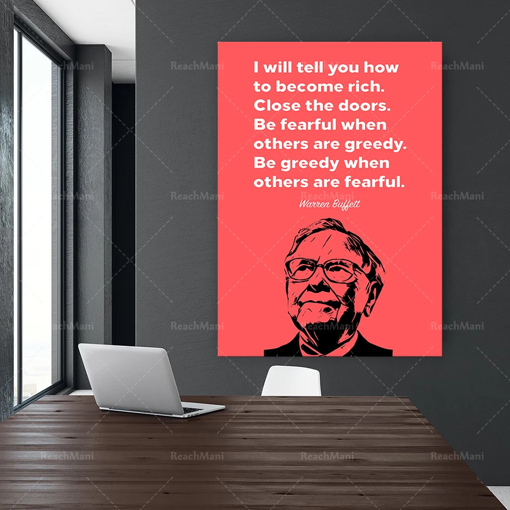 

Warren Buffett Quote Poster - I Will Tell You How To Become Rich