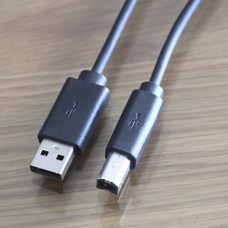 Usb 2.0プリンタケーブルタイプaオスbオスコード1.75メートル/6ftブラックカラー