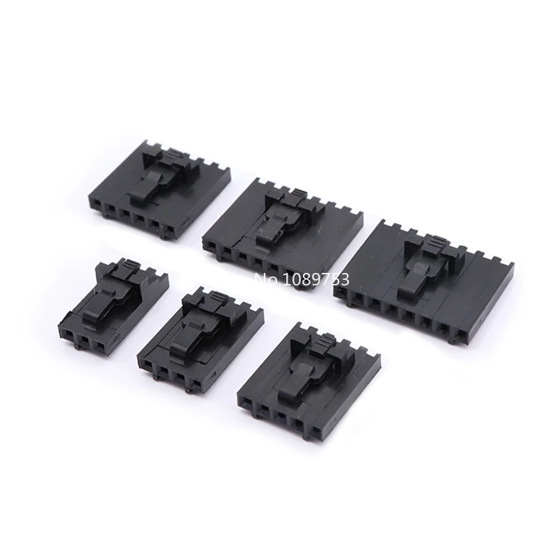 10PCS MX2.54 2.54mm Pitch Dupont Connector With Buckle Single Row Housing 2P 3P 4P 5P 6P TJC8