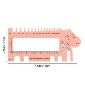 مسطرة قياس رأس الأغنام المحمولة مع مقص ، إبر الحياكة العملية ، مقياس خطاف الكروشيه ، أداة مسطرة MM ، الولايات المتحدة الأمريكية ، المملكة المتحدة ، كندا الحجم أفضل 8 آلات قص أغنام مباعة - No5