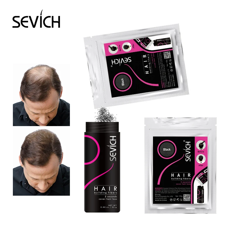 Sevich 100g 10 Color Keratin Hair Loss Building Fiber Hair Growth Fiber Refill Hair Loss Concealer Blender 50g Hair Care Product